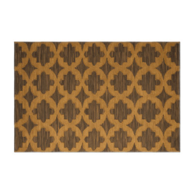 Tapis brun intérieur et extérieur Trellis