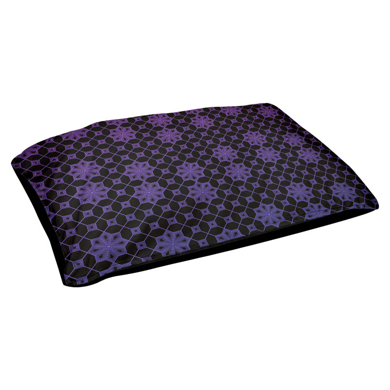 Coussin pour chien Byrge, Bleu / Mauve, Moyen (l 29,5 po x P 19,5 po x H 9,5 po)