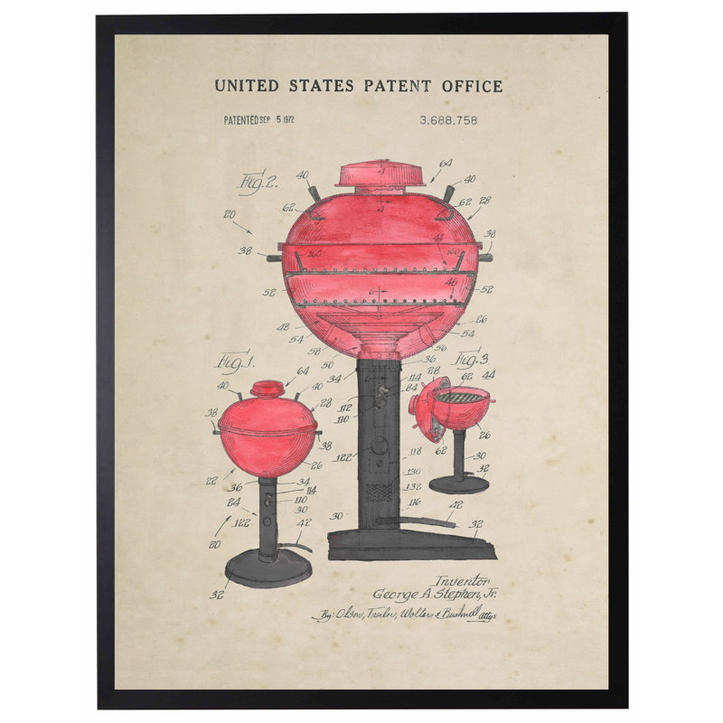 Grill Patent in Black Frame