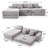 Albert Boneless Compression L-Shaped Corduroy Sectional Sofa with Steel Frame-286034683