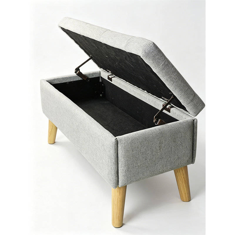 Banc ottoman de rangement avec plateau intégré