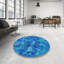 Tapis géométrique bleu / turquoise-987594998