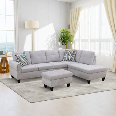 Oula The Vantura Sofa,Chaise& Ottoman Set - Right Hand Facing