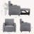 Kevron 35.43'' 3-in-1 Futon Armchair Bed Sleeper with Cup Holders, Side Pockets