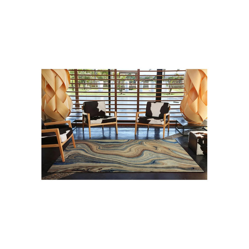 Tapis décoratif lavable à motif de surface Jupiter, Rectangle 3 pi 4 po x 6 pi 7 po