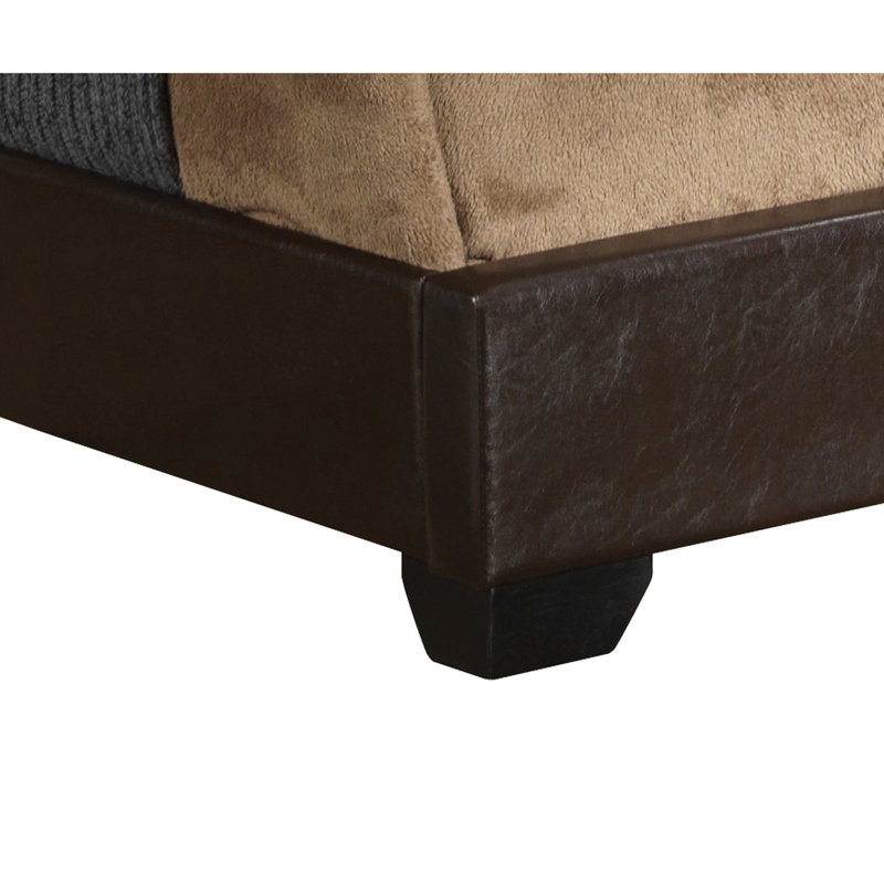 Lit simple en similicuir - G1800 dans la taille de paquet 44, beige avec la couverture 83,3 largeur
