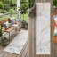 Tapis de couloir d'extérieur 8 pi beige et ivoire