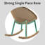 Chaises berçantes de luxe modernes et luxueuses de style glamour organique, chaises berçantes en forme d'œuf et chaises d'extérieur intérieures en plastique toutes saisons avec design perforé respirant pour la terrasse, le balcon, la véranda et le bord de la piscine, beige-339079000