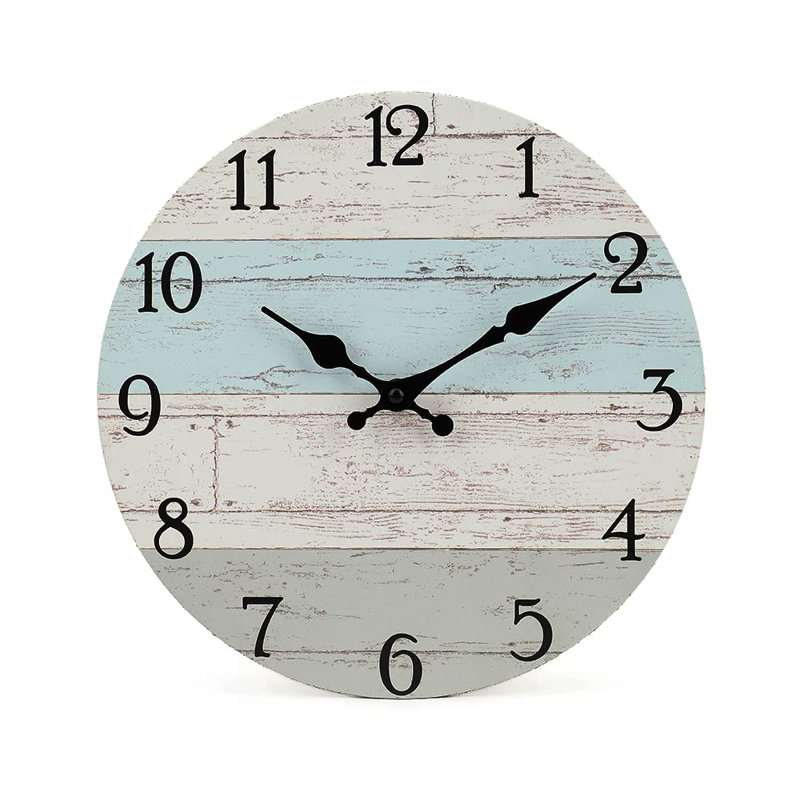 Solid + Manufactured Wood Wall Clock
