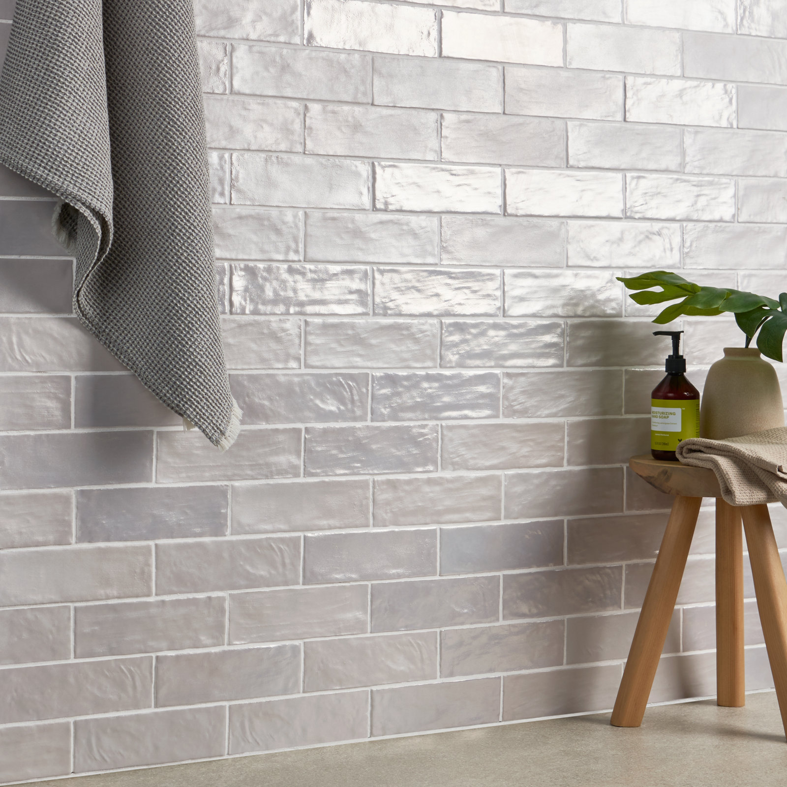 Southampton Ceramic Subway Wall Tile, Gray