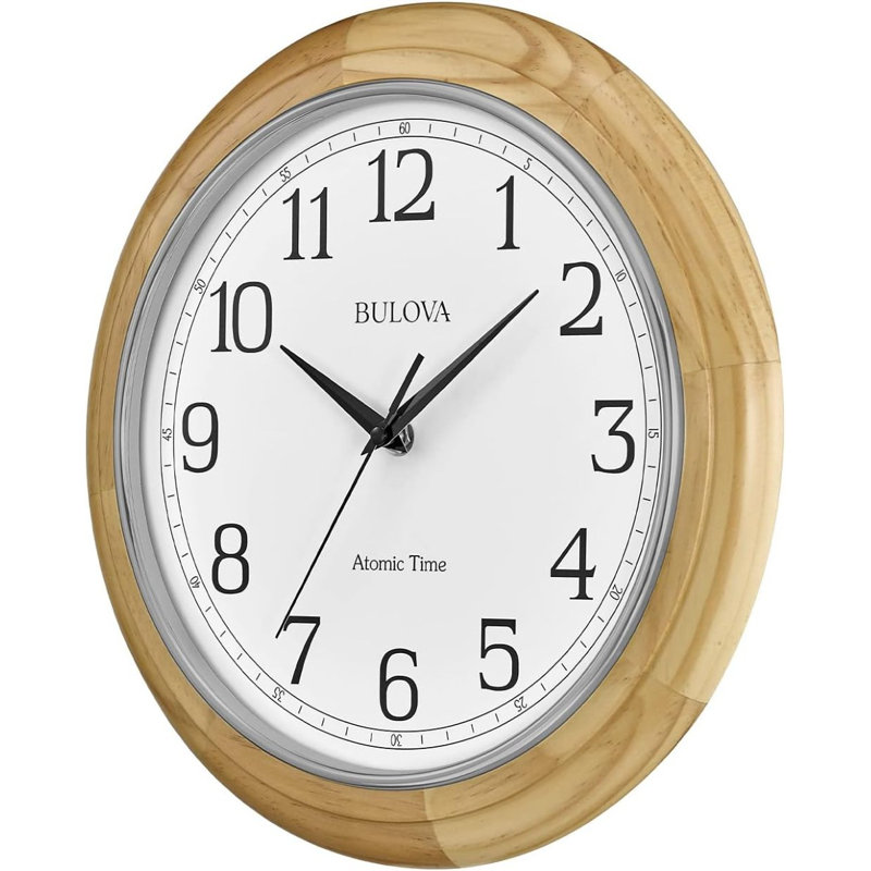 Bulova C5005 Atomic Time 3 Analog 12.4″ Wall Clock