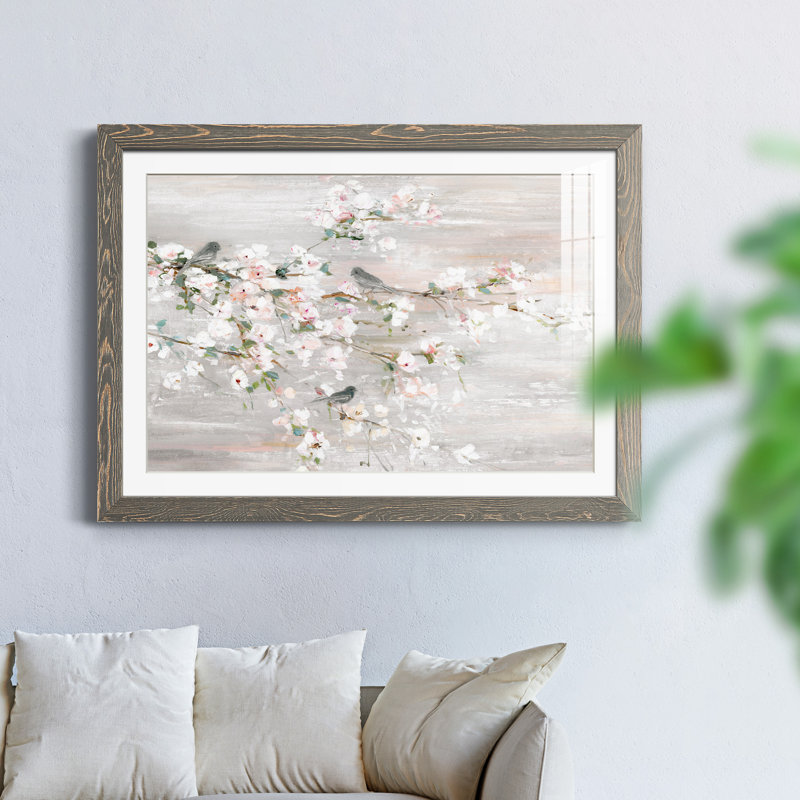 " Magical Morning " Painting Print, 31" H x 44" W x 1" D, Grey