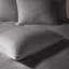 Ensemble de housse de couette pour lit très grand en mélange de coton gris 3 pièces N Natori Hanae-1143729520-1143729521