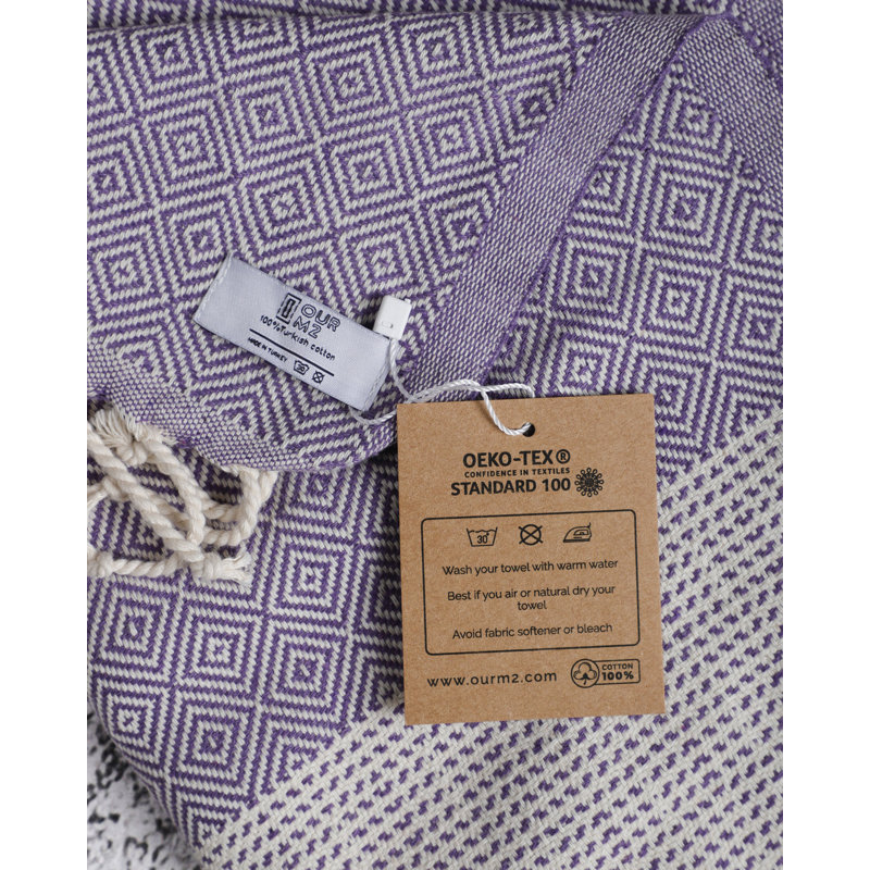 Serviette de bain Dilay, Mauve