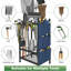 Garden Yard Tool Organizer Rack with Hooks and Side Pockets Holding Long Handled Tools