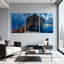 Scène maritime nautique avec bateau et ouvriers, ensemble de 3 impressions sur toile-253348939