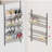 Over-the-door 4-tier Adjustable Metal Shoe Organizer Rack