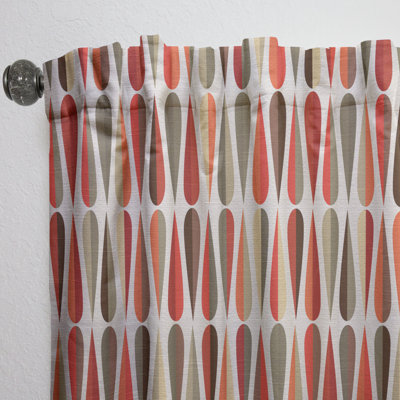 Retro Abstract Drops V - Rideau Mid-Century - Velours obscurcissant - 1 panneau