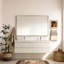  Meuble-lavabo double mural 72 po - Meuble-lavabo flottant blanc Jazz.White avec un comptoir en pierre de résine blanc brillant, idéal pour les petits espaces et pour un usage domestique (robinet non inclus)-132129276