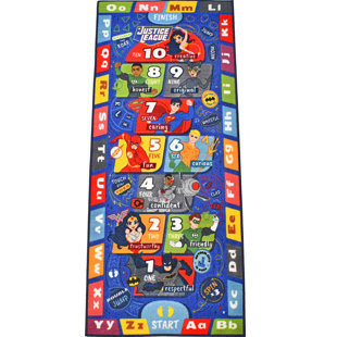 Tapis de jeu éducatif pour enfants de la ligue de justice