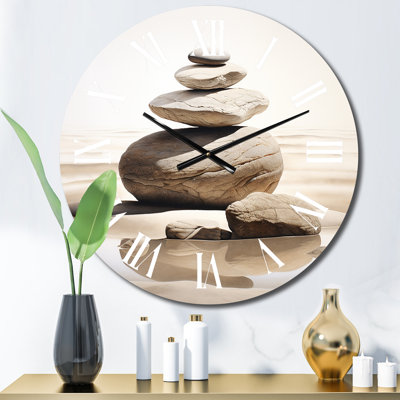 Horloge murale plage en métal Harmonious Balance VI