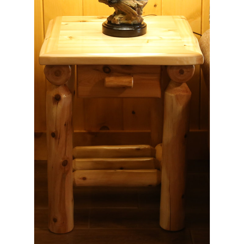 Cendrillon 23'' W Solid Wood Nightstand, Brown