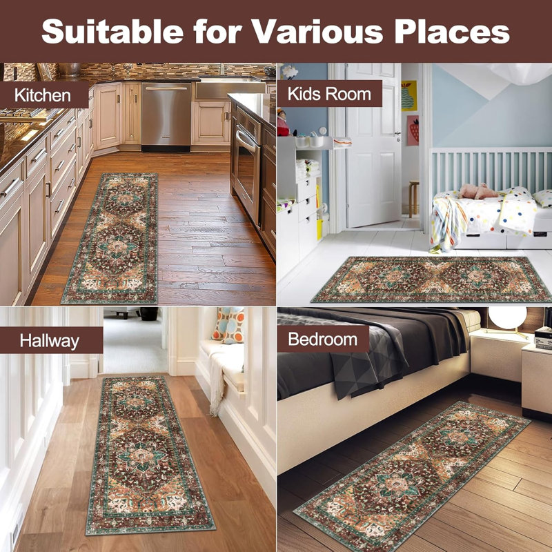 Tapis de couloir de cuisine Boho, Tapis de couloir 2 pi x 5 pi