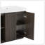 Meuble-lavabo autoportant en chêne fumé GALAN60F-129465489