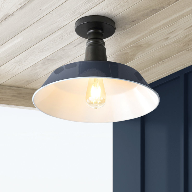 Plafonnier semi-encastré 1 lumière 14 po, Marine