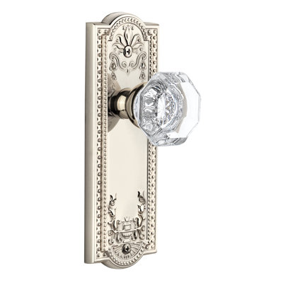 Grandeur Parthenon Plate Privacy with Chambord Crystal Door Knob