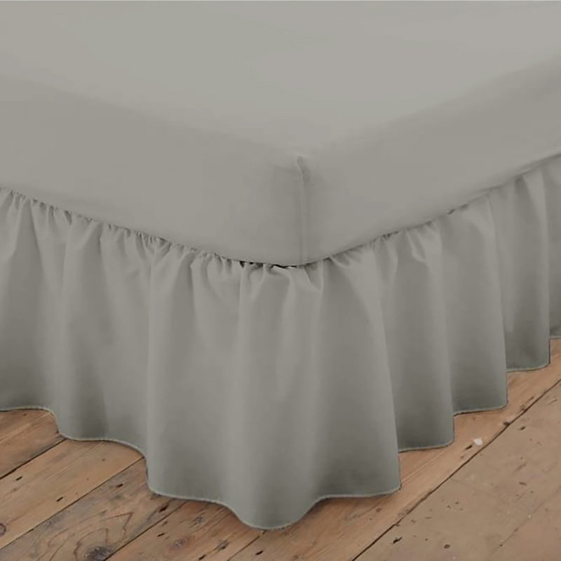Margret Cotton Blend Solid Colour Duvet Cover with Pillowcases Included, Single - 1 Standard Pillowcase, Dark Gey