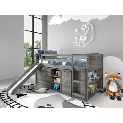 Chocheles Louver Twin Low Loft Configurable Bedroom Set