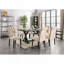 Ensemble classique de 2 chaises d'appoint capitonnées capitonnées en tissu de bois massif avec dossier à volutes-261291948