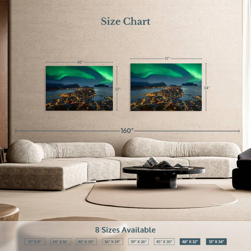 Alesund Aurora Borealis, 34" H x 51" W