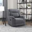  Fauteuil inclinable en microfibre polie avec passepoil contrastant et languette inclinable 39,5 po Solida-1663234123