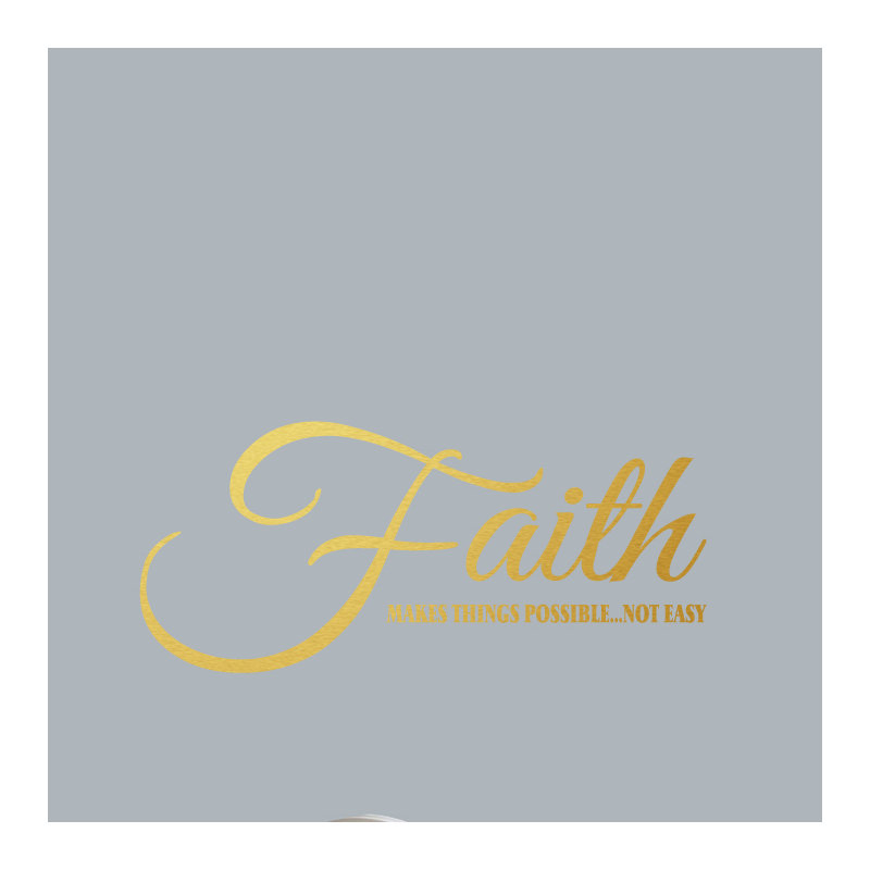 Adhésif décoratif «Faith Makes Things possible», Or