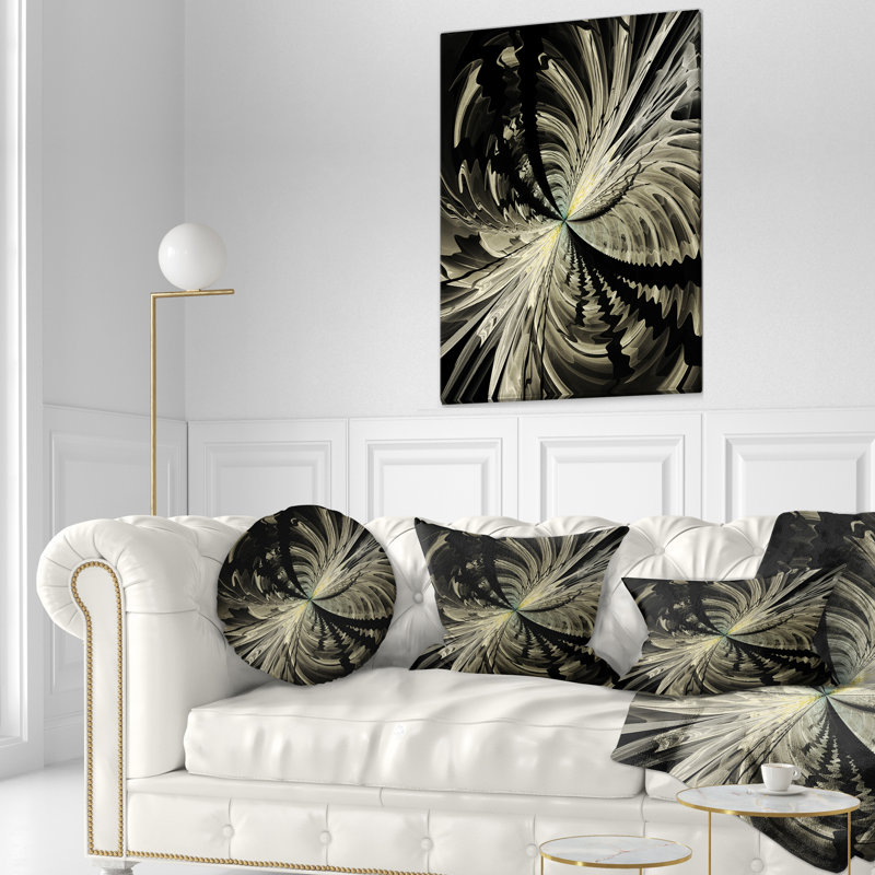 Coussin lombaire à motif floral fractal