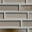 Carrelage mural mosaïque en verre brillant emboîtable 12 po x 12 po Kavik