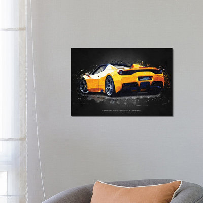 Ferrari 458 Speciale Aperta by Gab Fernando - Wrapped Canvas Print