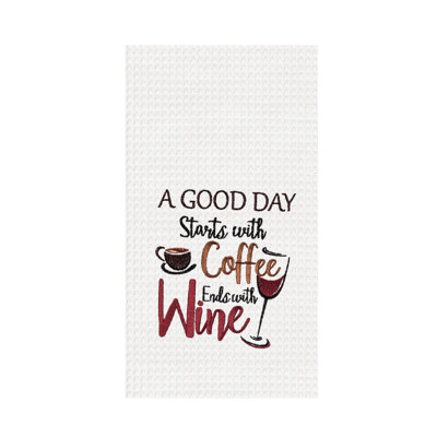 Torchon "Good Day Starts With Coffee"