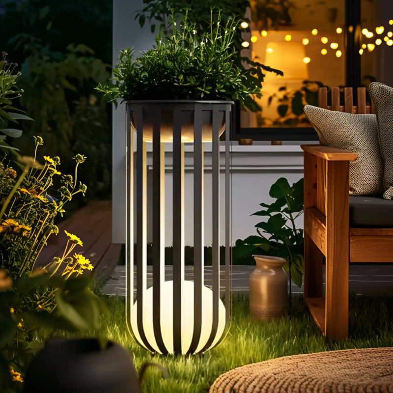 Lampe sur pied à DEL pour l'extérieur, H 38 po x l 16 po x P 16 po