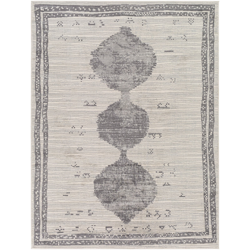 Moroccan Indoor Rug, Rectangle 6'7" x 9'