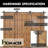 Homacer Black Rustic Single Track Bypass Sliding Barn Door Hardware Kit, For Three Doors, 9Ft Long Flat Track, Classic Design Roller,  (2 Flat+ 1 Bent Roller Set)-66378550