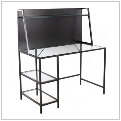 Sophisticated Contemporary Desk With Extra Storage And Durable Construction