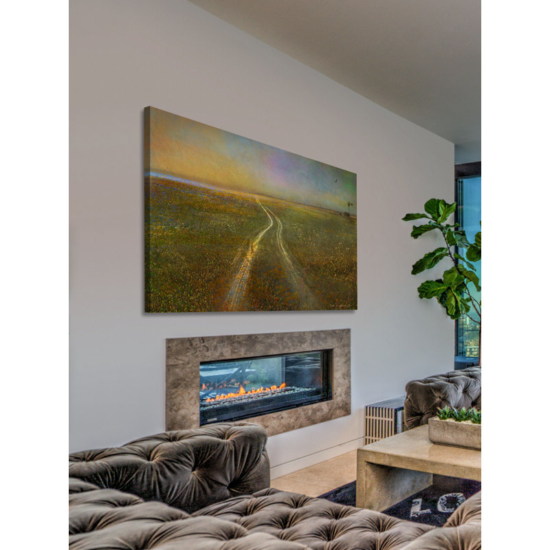 « long road to horizon » par chris, reproduction d’art sur toile tendue, H 12 po x l 18 po