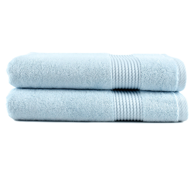 Adlena Turkish Cotton Bath Towel Set, Ice Blue