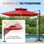 Parasol en porte-à-faux à lumière solaire 141 '× 104' avec base lestée 141-227476902