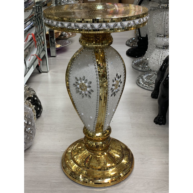 Whaley Glass Top Block End Table