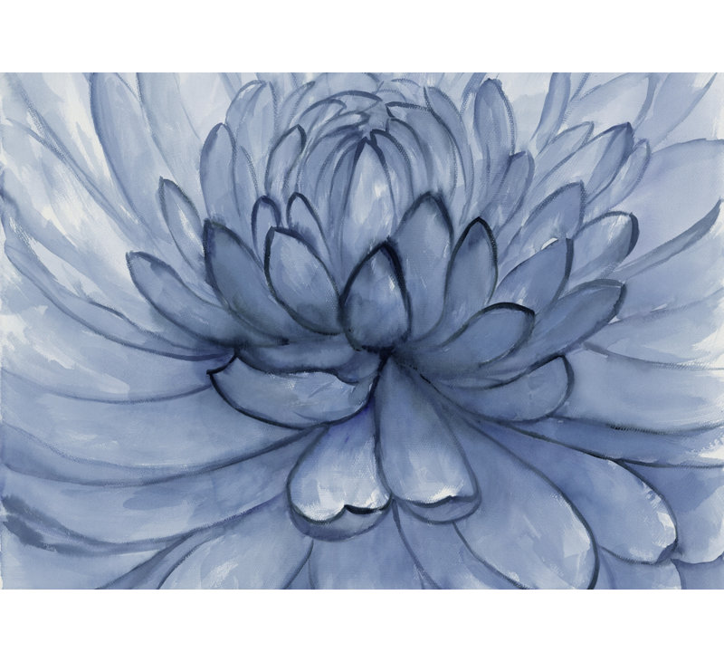 Blue Petals Flower Canvas - Floral Home Decor Art Print