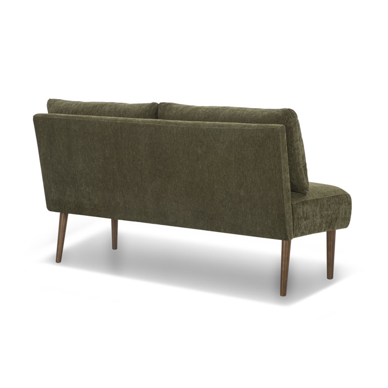 Banquette de salle à manger Delphine 63 po - Chenille vert olive, Green